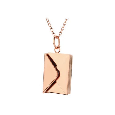 Custom Engraved Envelope Necklace Charm