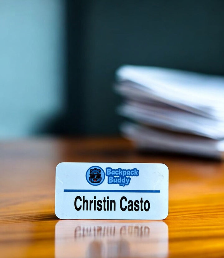1.5 x 3 Inch Metallic Aluminium Name Badges