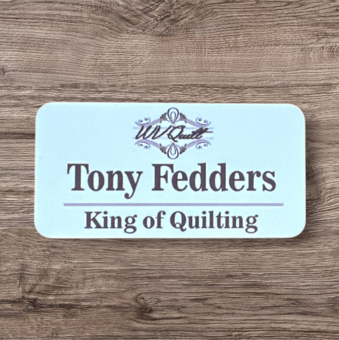1.5 x 3 Inch Metallic Aluminium Name Badges