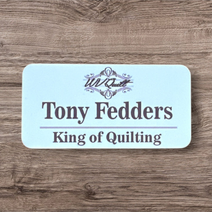 1.5 x 3 Inch Metallic Aluminium Name Badges