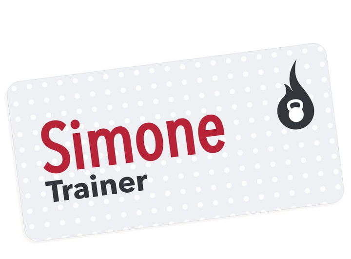 Custom White Plastic (FRP) Name Badges – Personalized with Your Logo & Colors