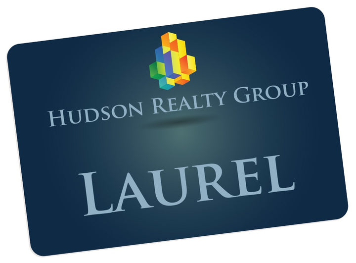 Custom White Plastic (FRP) Name Badges – Personalized with Your Logo & Colors